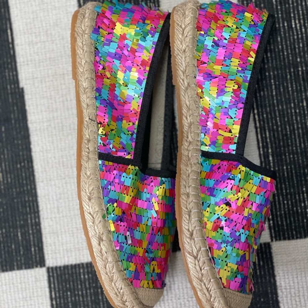 🎉 Brand New Alpargatus Piñata Sequined Rainbow Espadrilles 🎉 - Picture 4 of 12